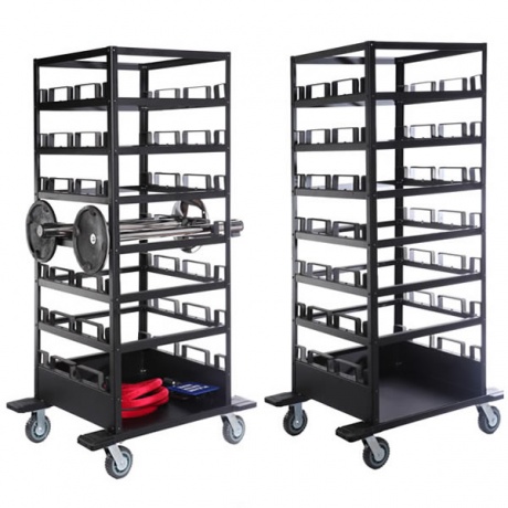 21 Post Horizontal Storage Cart for Queue Barriers